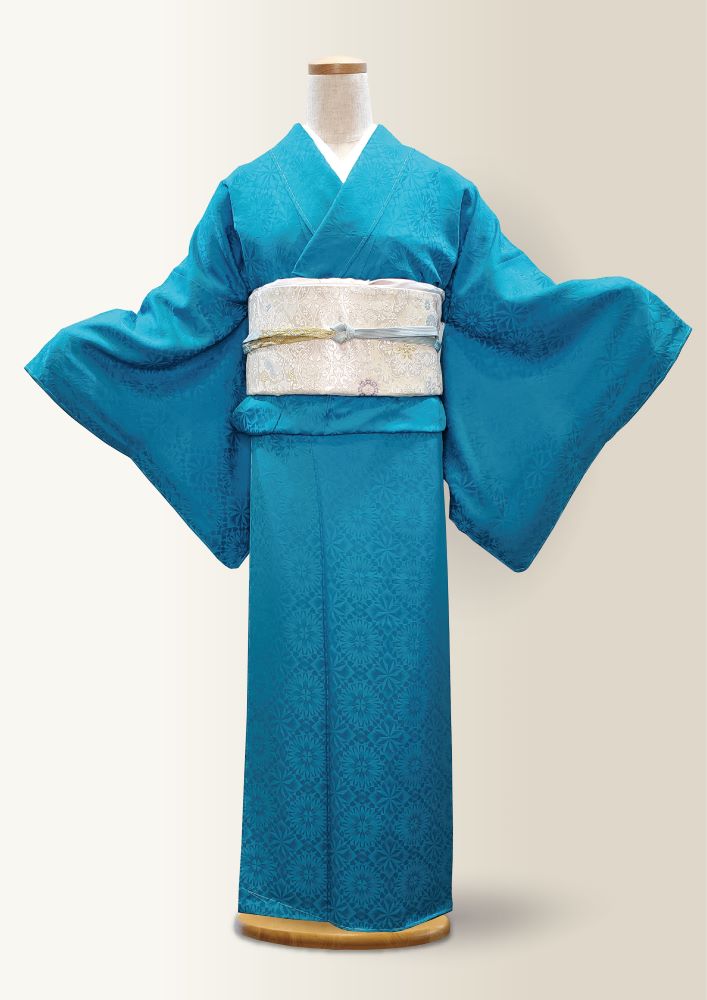 いせや深谷本店色無地レンタル青緑