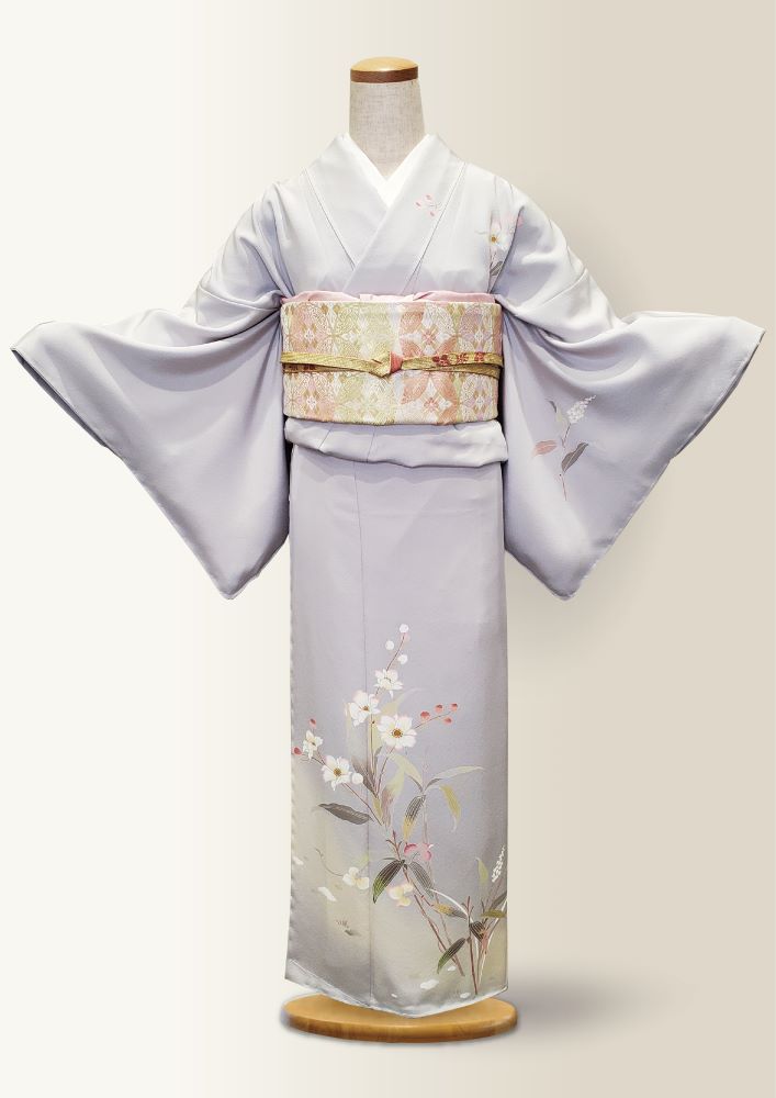 いせや本店でレンタルできる訪問着うす紫グレー
