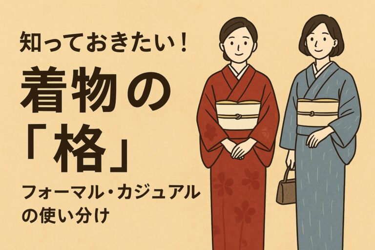 知っておきたい！着物の「格」とフォーマル・カジュアルの使い分け 