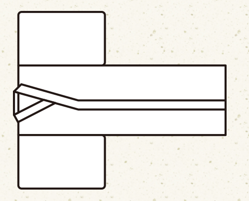長襦袢の畳み方を説明した写真1