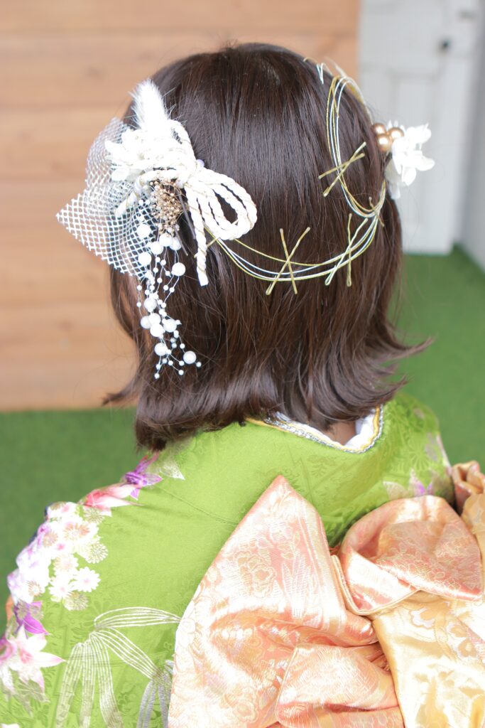 フォトスタジオkomachi深谷店にて成人式前撮りのヘアスタイル