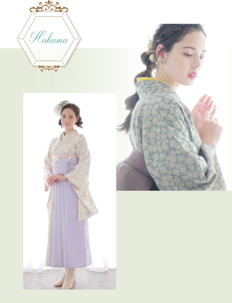 スマホ画像：袴を着て撮影する女性