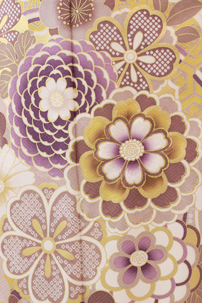 くすみピンク振袖