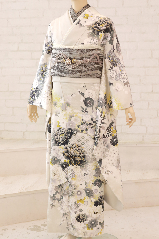 グレー振袖