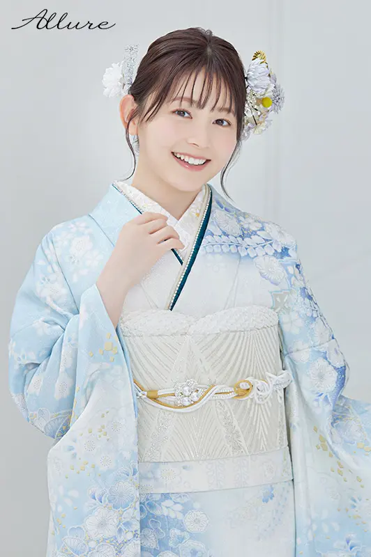 502aj5◎振袖＆袋帯 帯揚げ 帯締め 重ね衿 古典柄 雪輪 金彩 成人式 