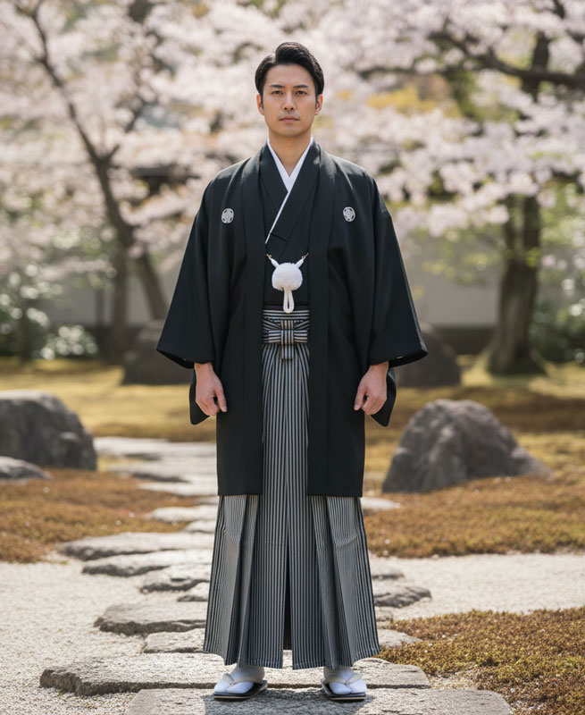 成人男子正装紋付袴