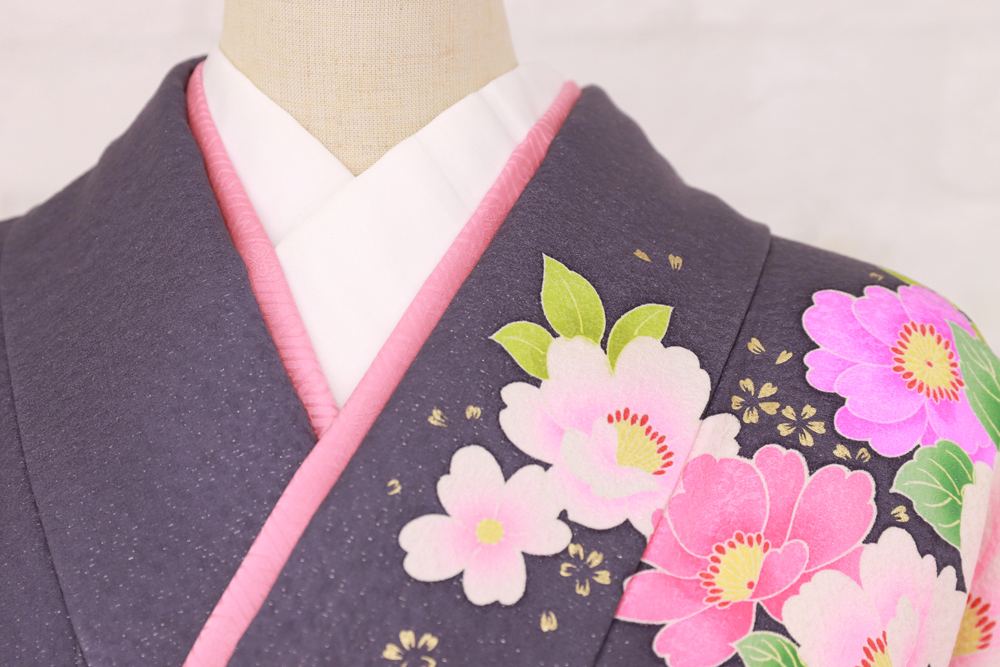 グレー振袖