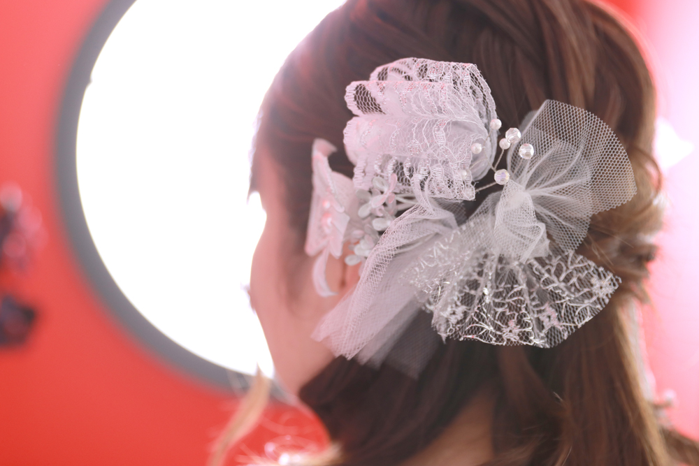 ハーフアップヘア