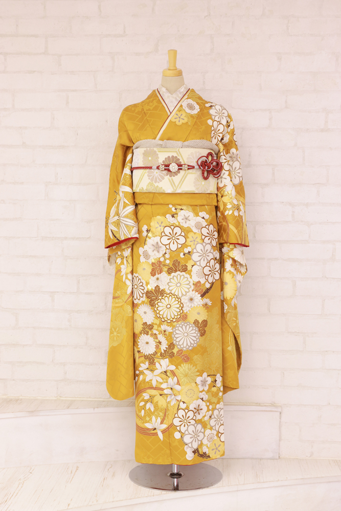 からし色振袖