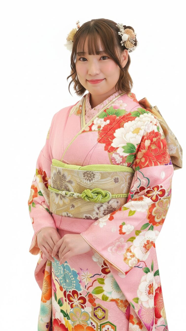 ピンク地 古典柄振袖 福袋