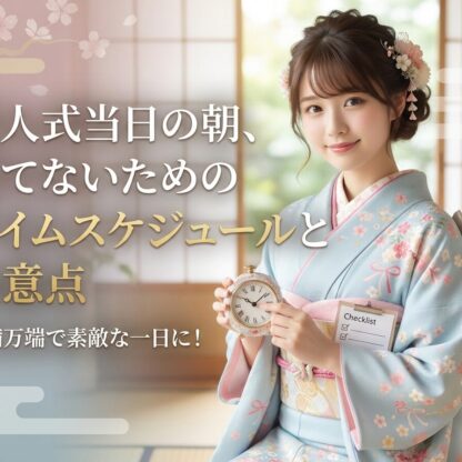 成人式当日の朝、慌てないためのタイムスケジュールと注意点　いせや深谷本店