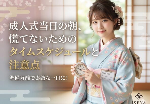 成人式当日の朝、慌てないためのタイムスケジュールと注意点　いせや深谷本店