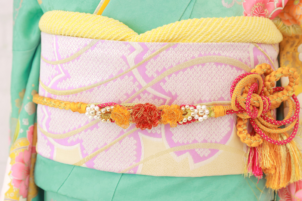 ミントグリーン振袖