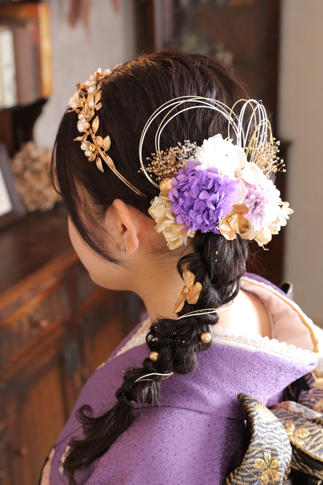 編みおろしヘア