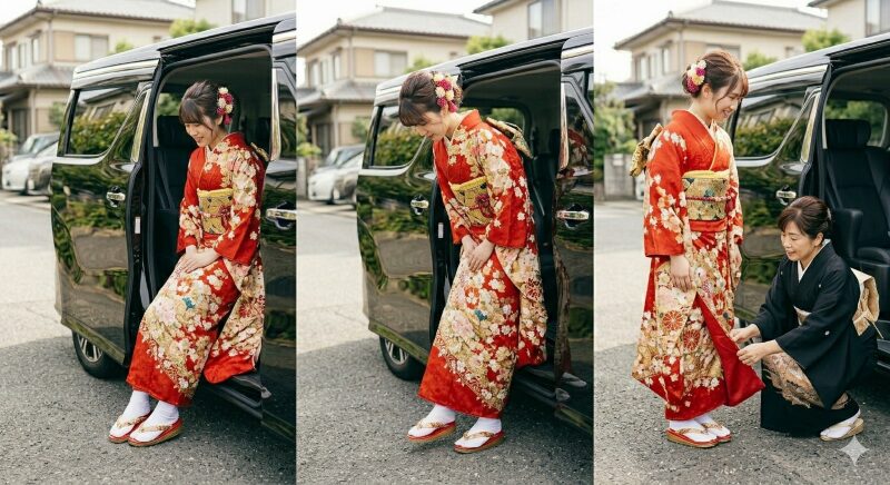 振袖姿車降り方