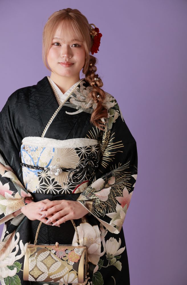 いせや呉服店151周年記念振袖イベント黒振袖