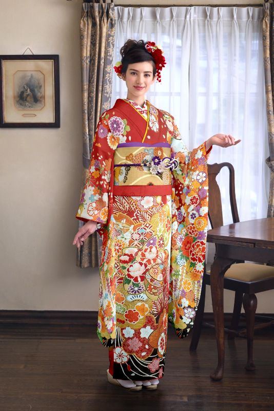 赤い振袖