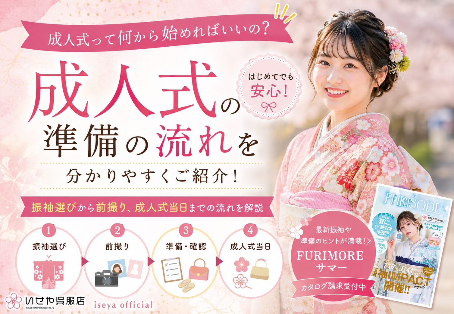 いせや呉服店成人式までの準備の流れをご紹介