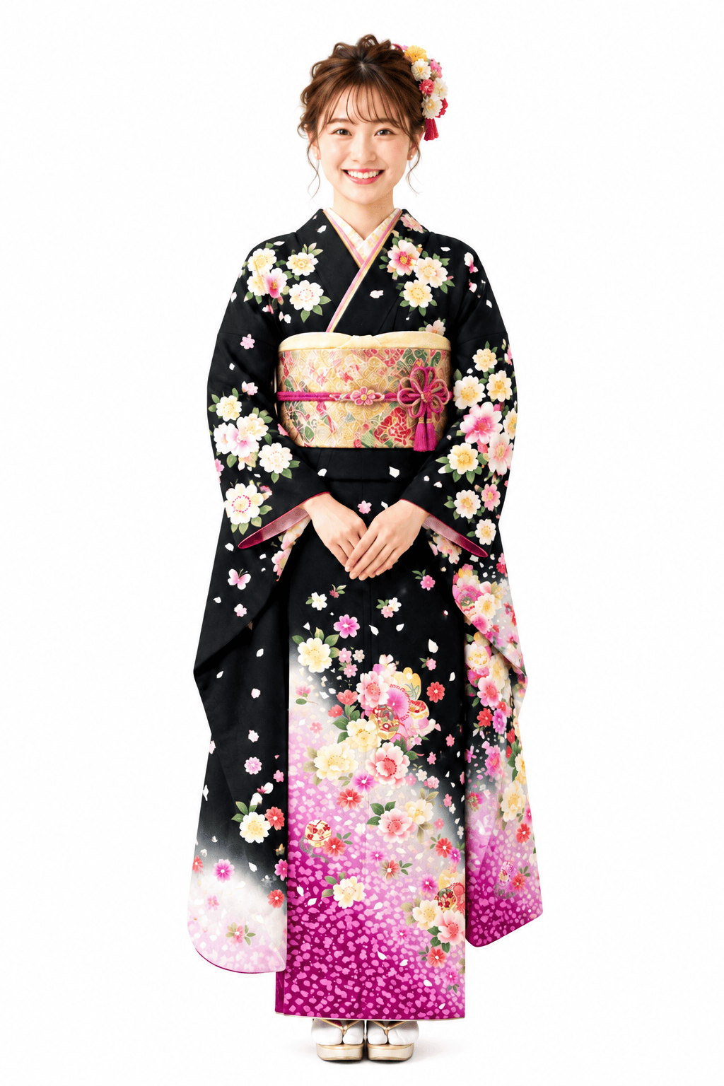 STYLE 08 黒から鮮やかなピンクへ彩る桜花 品番1005-00054
