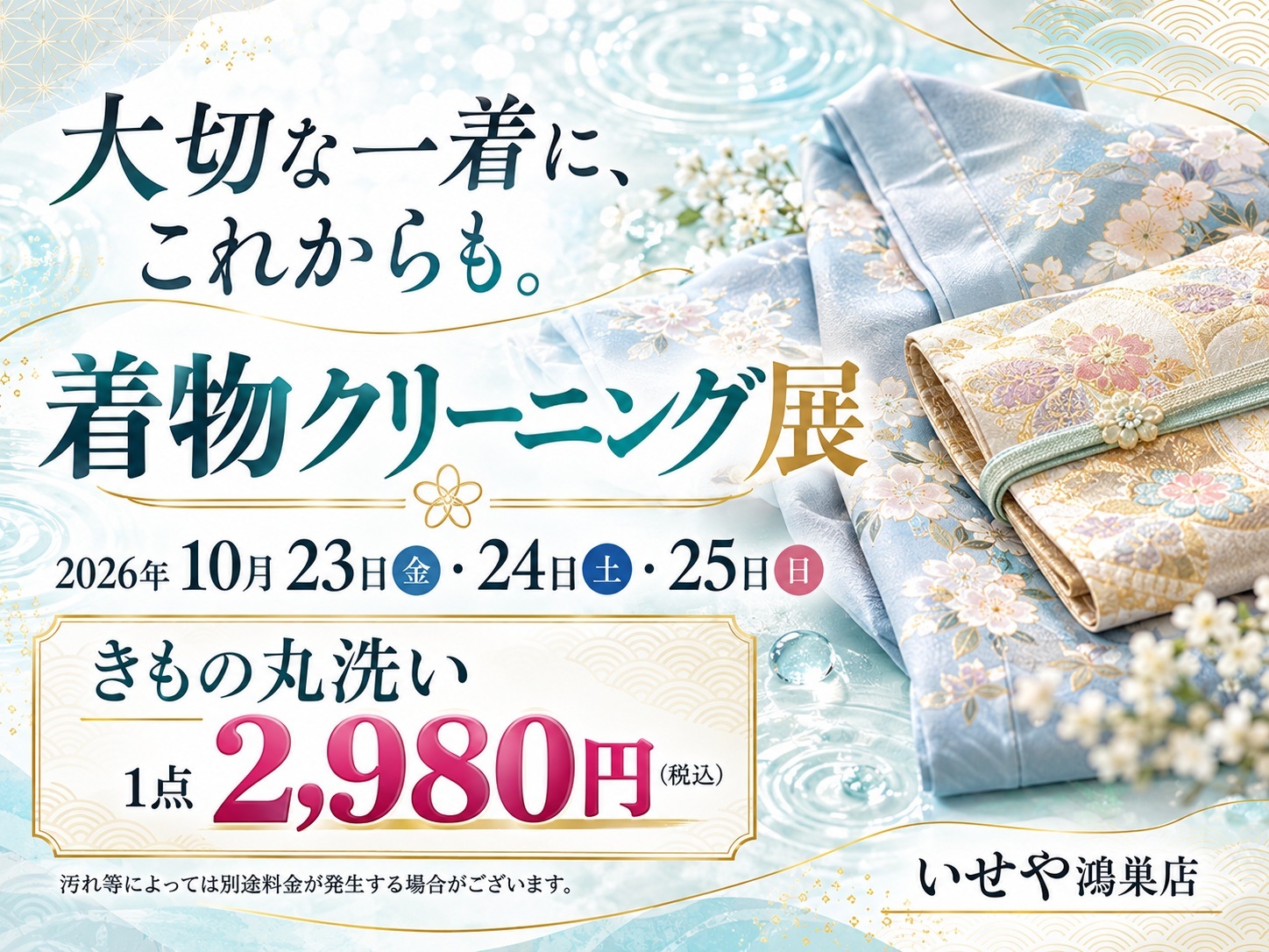 10/23(金)～10/25(日)限定！きものクリニック展開催！鴻巣店