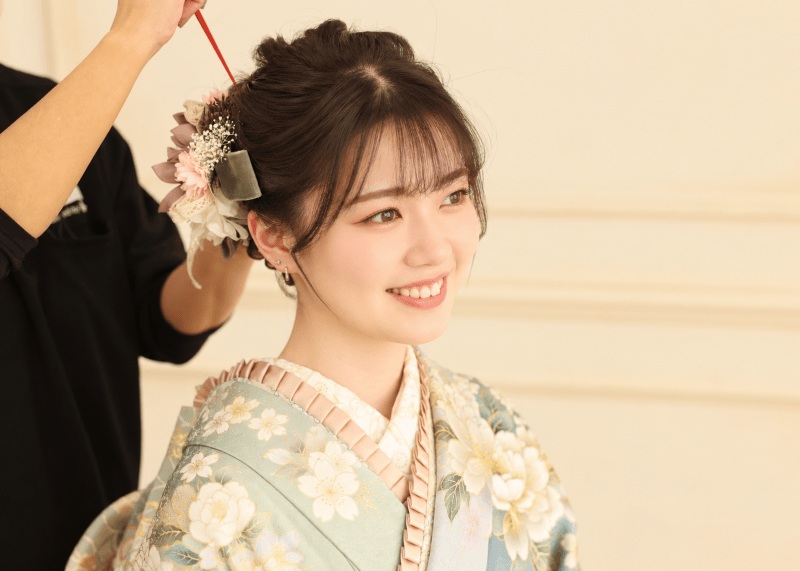 成人式当日ヘアセット画像